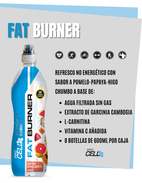 Bebida Fat Burner Procell Sport : Carnitina, Garcinia y Sin Cafeína