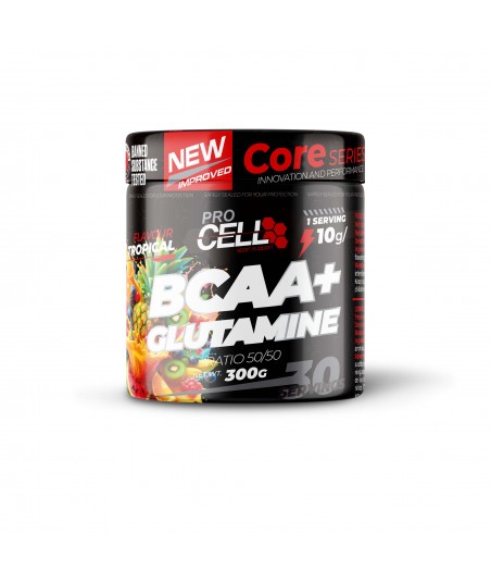Aminoácidos ramificados con Glutamina, Bcaa + Glutamine Core, Recuperador Muscular - Procell Sport