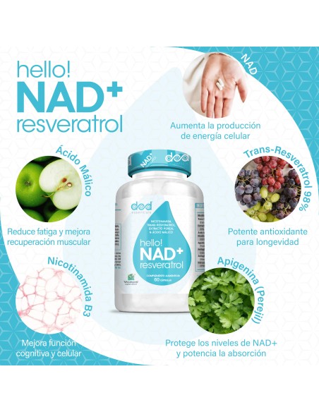 NAD+ con Resveratrol | Suplemento Anti Fatiga | Procell Sport