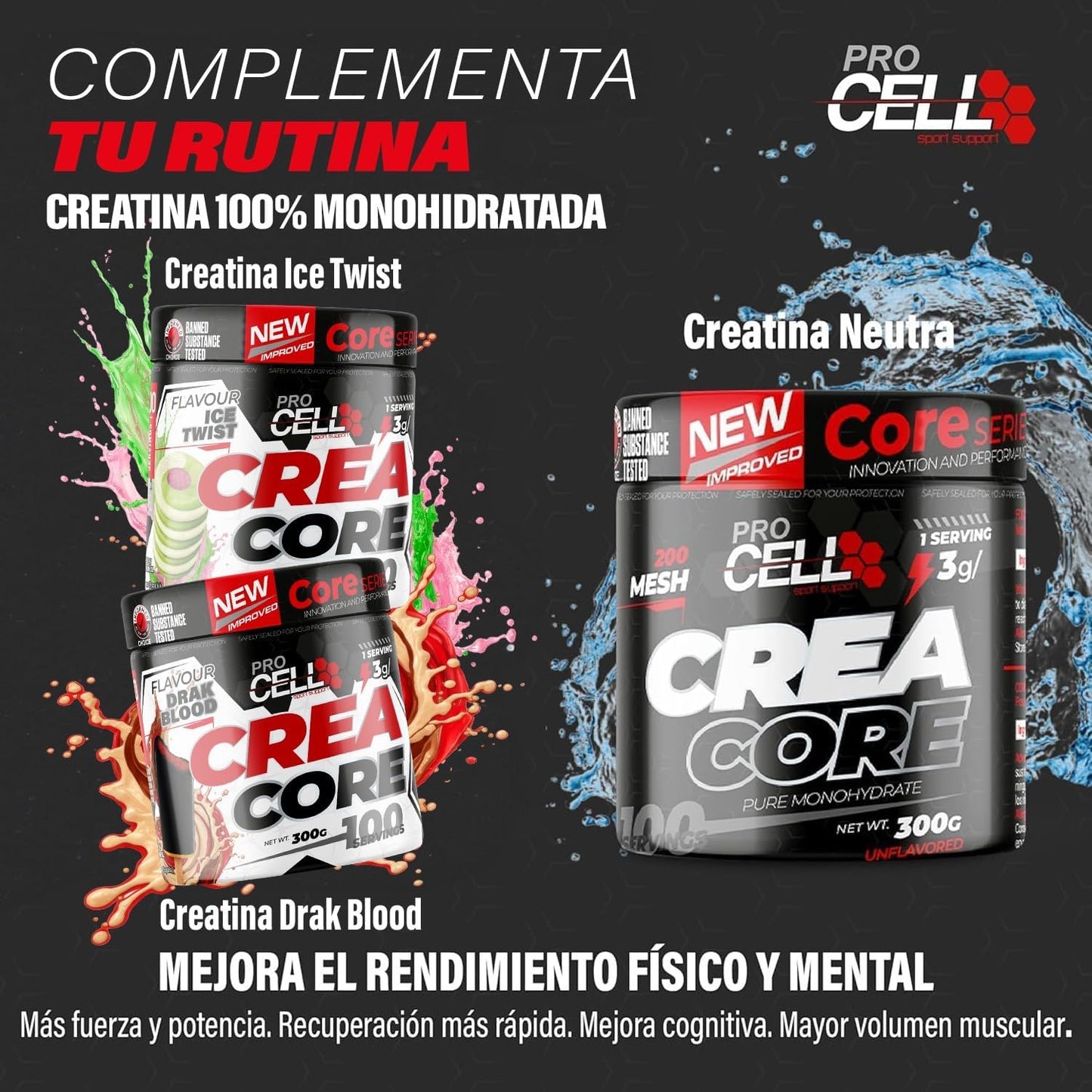PACK Whey Core + Crea Core 200g + Shaker