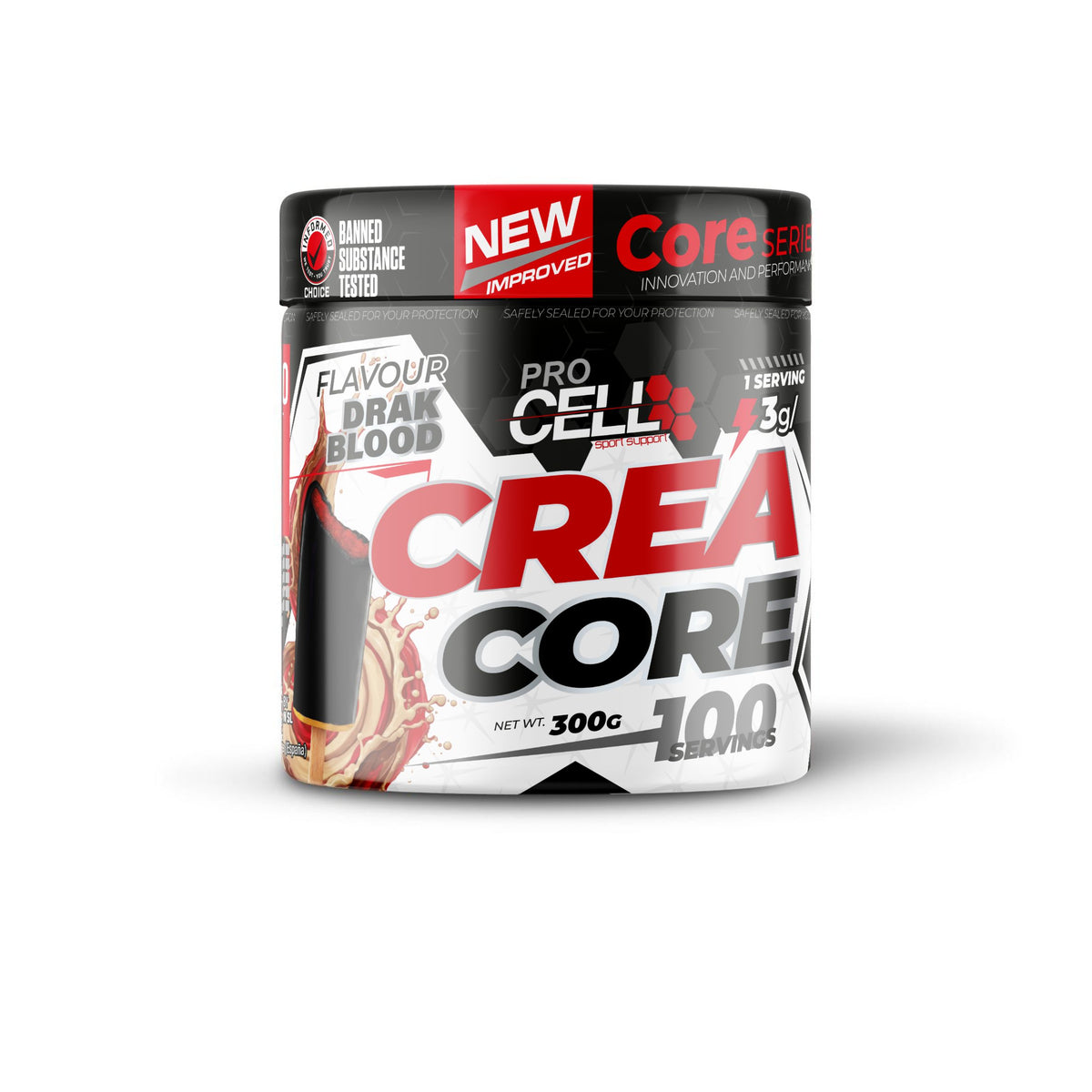 Crea Core 300gr - Creatina Monohidratada 100%