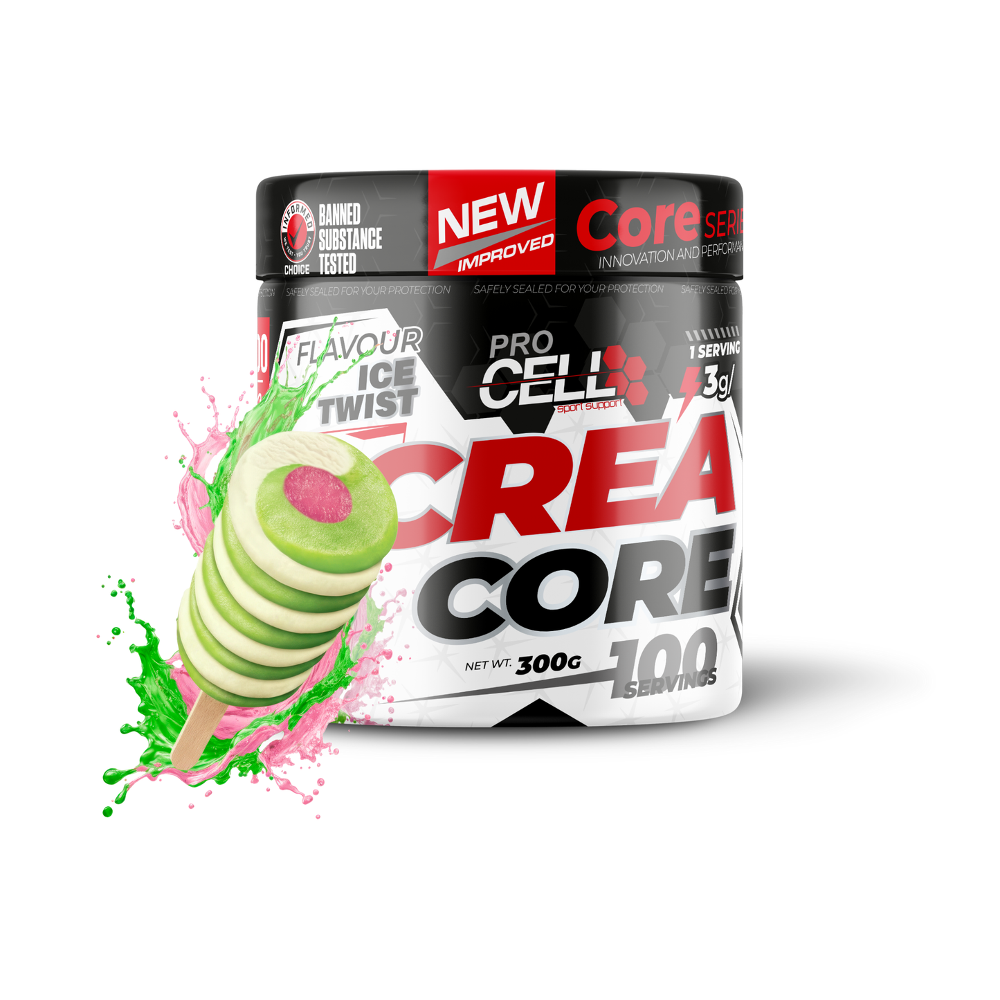 Crea Core 300gr - Creatina Monohidratada 100%