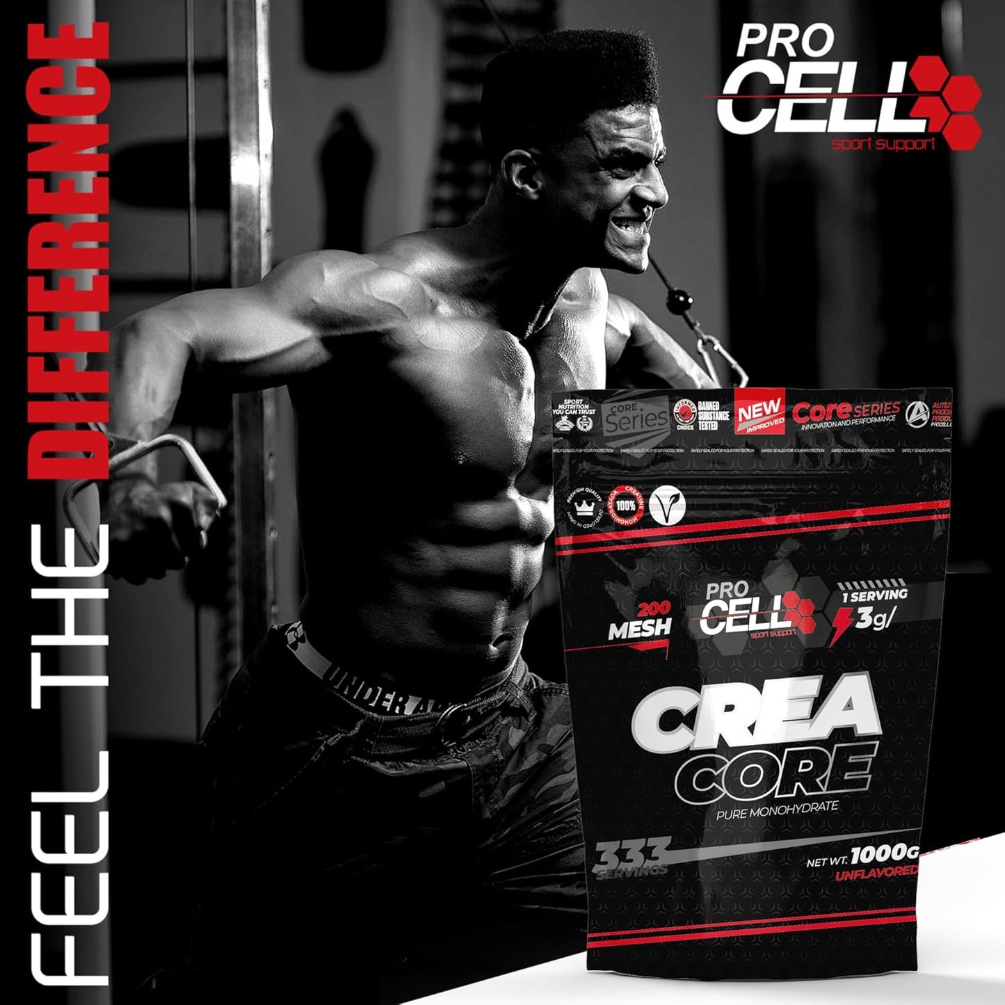Crea Core - Monohidrato de Creatina- 1KG