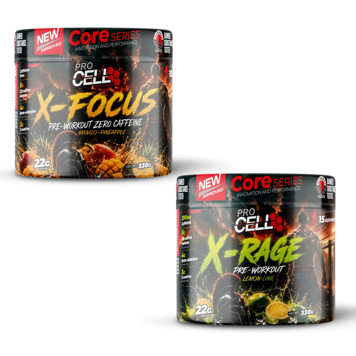 X-Rage y X-Focus 330gr - Warriors Prework